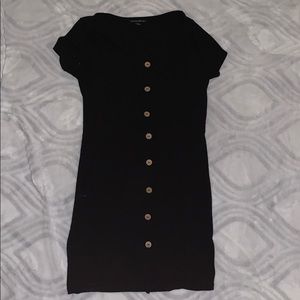 Black button down dress